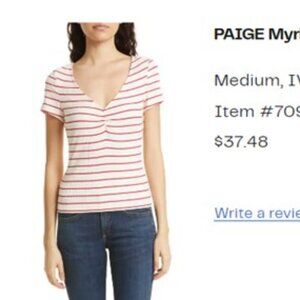 PAIGE Myrinne Stripe Rib T-Shirt